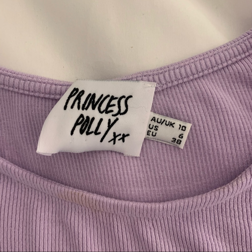 Princess Polly Purple Naeve Ruched Tee - Picture 6 of 8